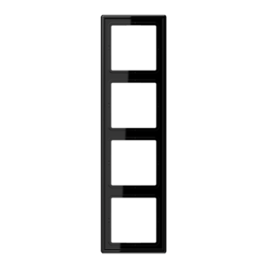 Frame 4-gang, LS 990, IP 44, duroplastic, black, vertical and horizontal installation