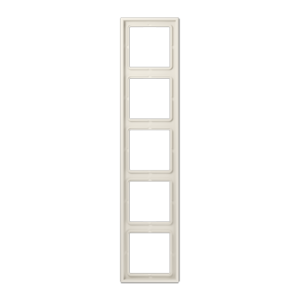 Frame 5-gang, LS 990, IP 44, duroplastic, ivory, vertical and horizontal installation