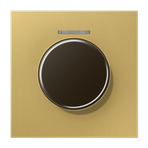 Centre plate with lens for rotary sensor, with lens, LS range, classic brass