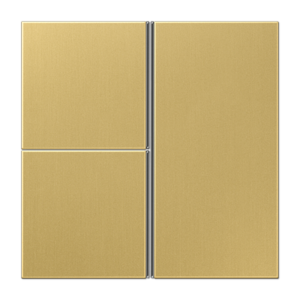 Cover kit 3-gang, F40, LS range, classic brass