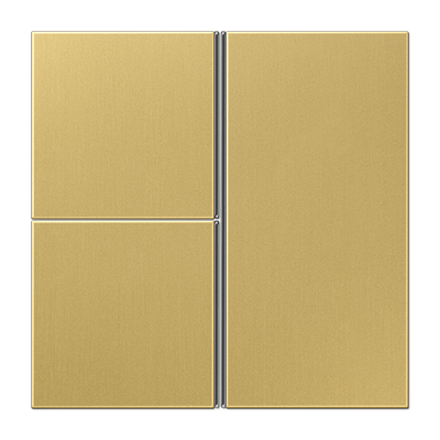 Cover kit 3-gang, F40, LS range, classic brass