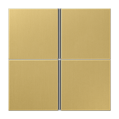 Cover kit 4-gang, F40, LS range, classic brass