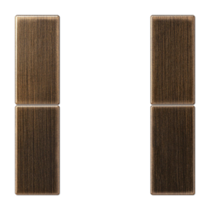 Cover kit 2-gang, F50, LS range, antique brass