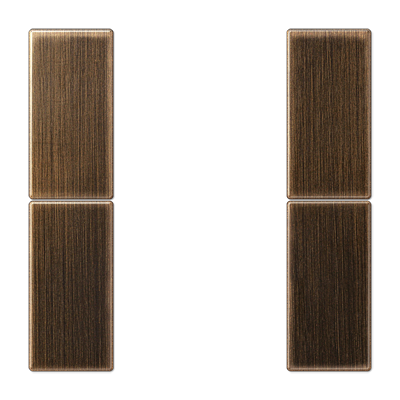 Cover kit 2-gang, F50, LS range, antique brass
