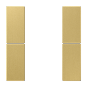 Cover kit 2-gang, F50, LS range, classic brass