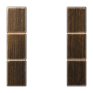 Cover kit 3-gang, F50, LS range, antique brass