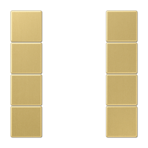 Cover kit 4-gang, F50, LS range, classic brass