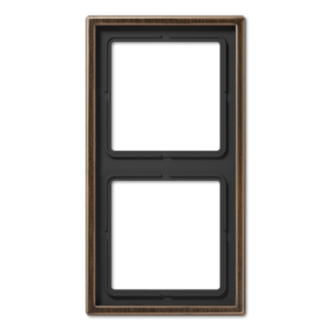 Frame 2-gang, LS 990, antique brass, vertical and horizontal installation