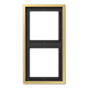Frame 2-gang, LS 990, classic brass, vertical and horizontal installation