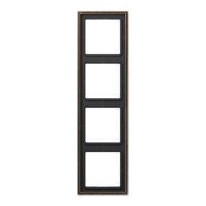 Frame 4-gang, LS 990, antique brass, vertical and horizontal installation