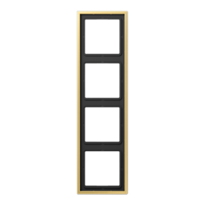 Frame 4-gang, LS 990, classic brass, vertical and horizontal installation