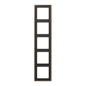 Frame 5-gang, LS 990, antique brass, vertical and horizontal installation