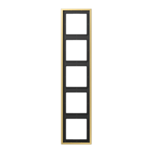Frame 5-gang, LS 990, classic brass, vertical and horizontal installation
