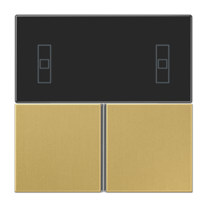Cover kit 3-gang, F40 Room controller, LS range, classic brass