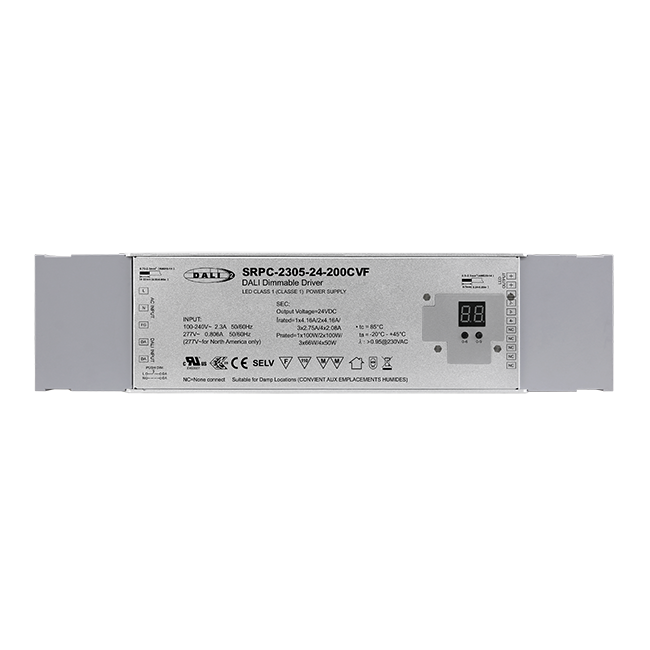 200W 4 Channel 24V DALI DT6 LED Driver (Constant Voltage) SRPC-2305-24-200CVF