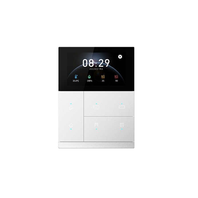 KNX Waltz Touch+ Pad, baking finish white metal button 3" White