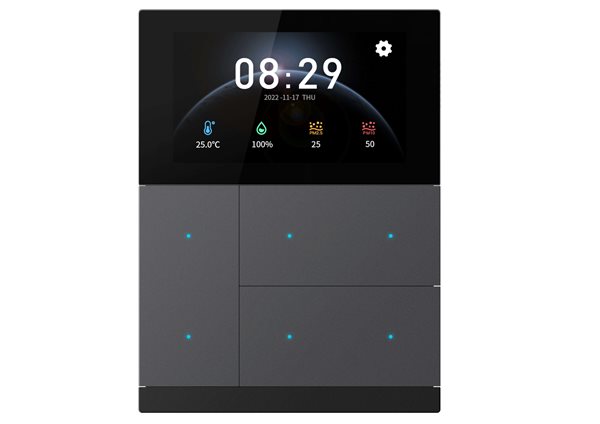 KNX Waltz Touch+ Pad, metal button 3" Gray