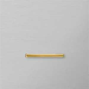 Basalte Chopin: Chopin - 1-gang - brushed aluminium - single lever gold without LED