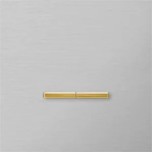 Basalte Chopin: Chopin - 1-gang - brushed aluminium - dual levers gold without LED
