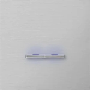 Basalte Chopin: Chopin - 1-gang - brushed aluminium - dual levers chrome with LED