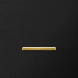 Basalte Chopin: Chopin - 1-gang - brushed black - dual levers gold without LED
