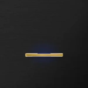 Basalte Chopin: Chopin - 1-gang - brushed black - single lever gold with LED