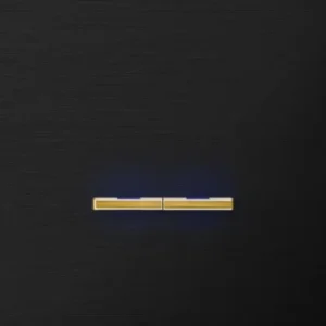 Basalte Chopin: Chopin - 1-gang - brushed black - dual levers gold with LED