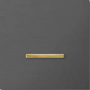 Basalte Chopin: Chopin - 1-gang - brushed volcanic grey - single lever gold without LED