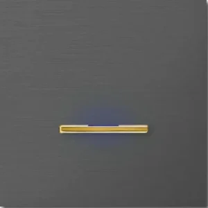 Basalte Chopin: Chopin - 1-gang - brushed volcanic grey - single lever gold with LED