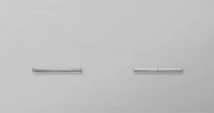 Basalte Chopin: Chopin - 2-gang horizontal - brushed aluminium - single lever & dual levers chrome without LED