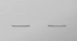 Basalte Chopin: Chopin - 2-gang horizontal - brushed aluminium - dual levers & single lever chrome without LED