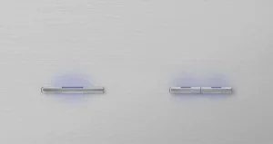 Basalte Chopin: Chopin - 2-gang horizontal - brushed aluminium - single lever & dual levers chrome with LED
