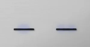 Basalte Chopin: Chopin - 2-gang horizontal - brushed aluminium - single lever & dual levers black with LED