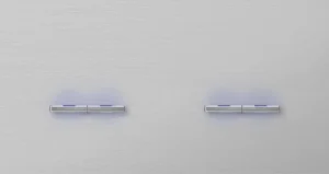 Basalte Chopin: Chopin - 2-gang horizontal - brushed aluminium - dual levers & dual levers chrome with LED