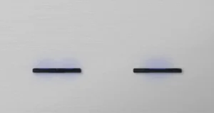 Basalte Chopin: Chopin - 2-gang horizontal - brushed aluminium - dual levers & single lever black with LED