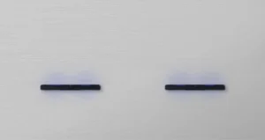 Basalte Chopin: Chopin - 2-gang horizontal - brushed aluminium - dual levers & dual levers black with LED