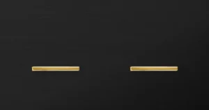 Basalte Chopin: Chopin - 2-gang horizontal - brushed black - single lever & single lever gold without LED