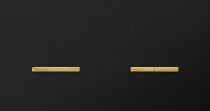 Basalte Chopin: Chopin - 2-gang horizontal - brushed black - single lever & dual levers gold without LED