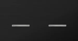 Basalte Chopin: Chopin - 2-gang horizontal - brushed black - single lever & single lever chrome without LED