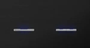 Basalte Chopin: Chopin - 2-gang horizontal - brushed black - single lever & dual levers chrome with LED