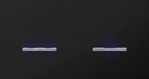 Basalte Chopin: Chopin - 2-gang horizontal - brushed black - dual levers & single lever chrome with LED
