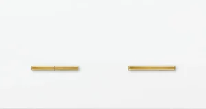 Basalte Chopin: Chopin - 2-gang horizontal - satin white - dual levers & single lever gold without LED