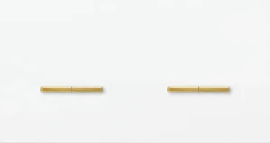 Basalte Chopin: Chopin - 2-gang horizontal - satin white - dual levers & dual levers gold without LED