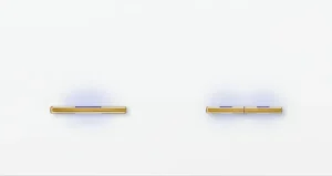 Basalte Chopin: Chopin - 2-gang horizontal - satin white - single lever & dual levers gold with LED