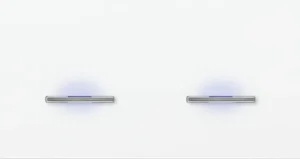 Basalte Chopin: Chopin - 2-gang horizontal - satin white - single lever & single lever chrome with LED