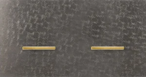 Basalte Chopin: Chopin - 2-gang horizontal - fer forgé grey - single lever & single lever gold without LED