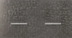 Basalte Chopin: Chopin - 2-gang horizontal - fer forgé grey - dual levers & dual levers chrome without LED