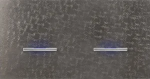 Basalte Chopin: Chopin - 2-gang horizontal - fer forgé grey - single lever & single lever chrome with LED