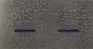Basalte Chopin: Chopin - 2-gang horizontal - fer forgé grey - single lever & single lever black with LED