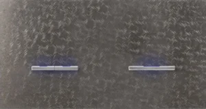 Basalte Chopin: Chopin - 2-gang horizontal - fer forgé grey - dual levers & single lever chrome with LED